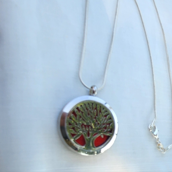 Perfume Locket Pendant and Sterling Chain - Picture 3 of 13